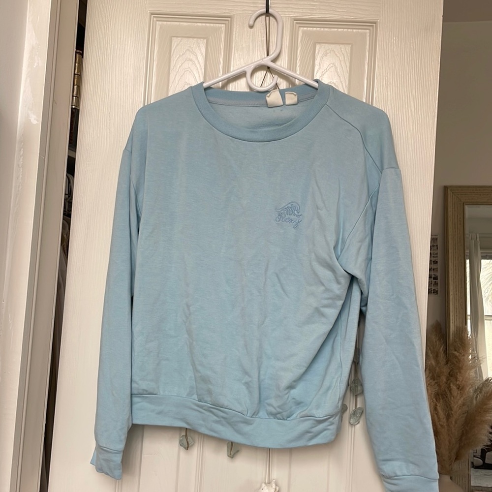 Roxy light blue sweat shirt with wave